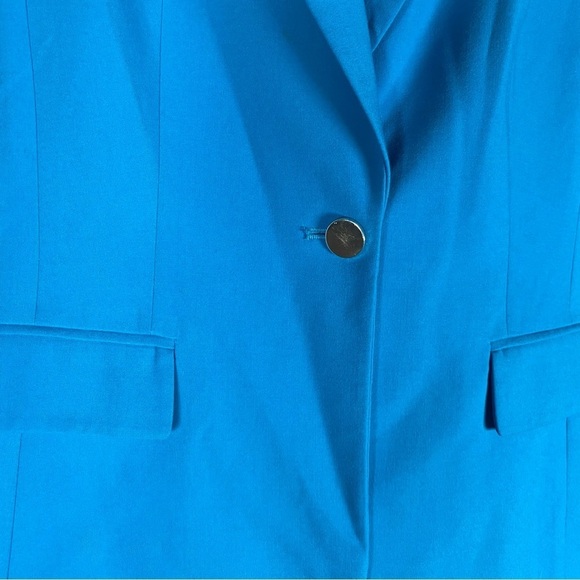 Calvin Klein Women's Blue Aqua Corporate Blazer Suit Jacket Single Closure - Picture 3 of 7